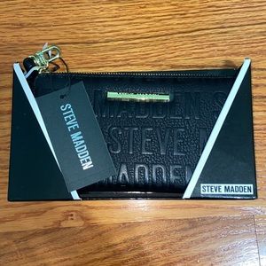 NWT Steve Madden Black Gold Boxed Logo Wallet UNOPENED🖤